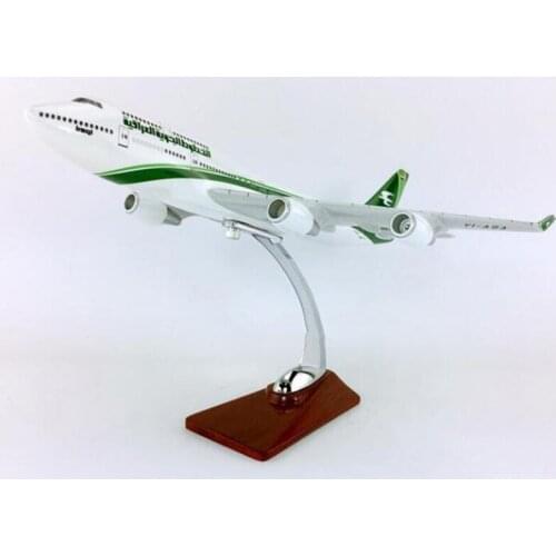 30CM 1:230 Scale Boeing B747-400 Model Iraq Airways Airlines W Base Alloy Aircraft Plane Collectible Display Model F Collection