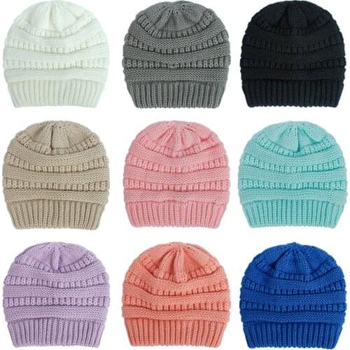 2Pcs Toddler Hat Baby Girls Boys Winter Warm Knitted Wool Hemming Hat Beanie Cap+Scarf Keep Warm Set 0-2 Year Kids Hat