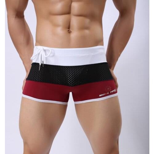 Summer beach swim shorts board swimming trunk sexy stripe swim briefs men swimwear sunga pool men swimsuits spa bathing suits