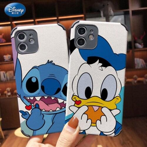 Cartoon Cute Disney Stitch Soft Case for iPhone 12 11 Pro Max 7 8 XR X Phone Cover Silicong Anti-fall Coque Shell zz0602