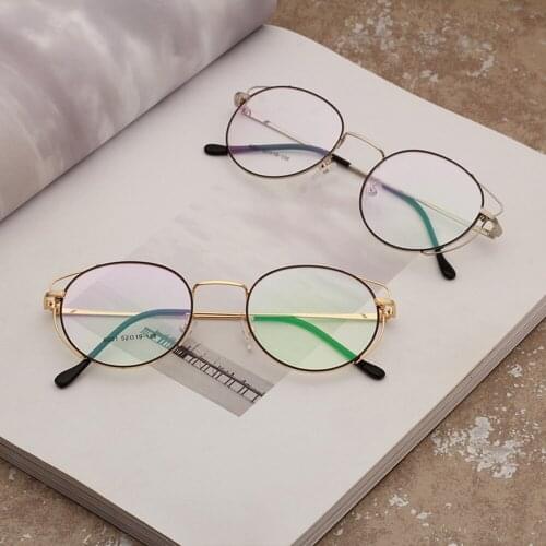 Eye glasses frames for women mens fashion round oval clear glasses prescription glasses frames gold circle glasses 6001OLO