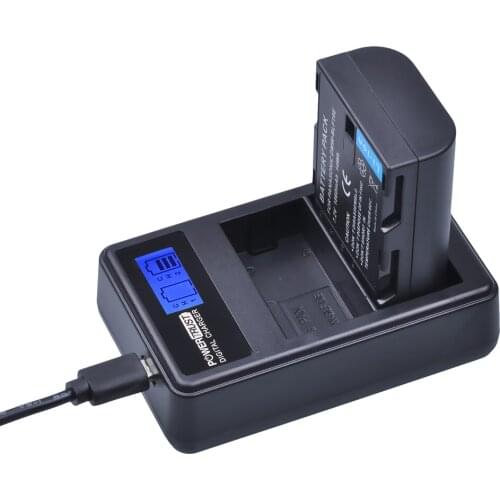 Powertrust 1PC DMW-BLF19 DMW-BLF19e Camera Battery+LCD Dual USB Charger for Panasonic Lumix GH3 GH4 GH5 DMW-BLF19PP