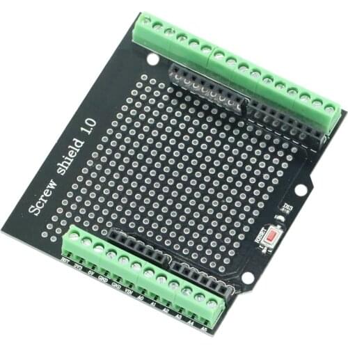 Proto Screw Shield for Arduino Open Source Reset Button D13 LED