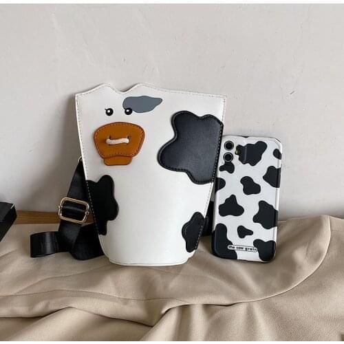 PU Leather Bucket Bag Mobile Phone Bags New Handbag MINI Sweet Cute Handbags Women Girls Fashion Shoulder Bag 2021