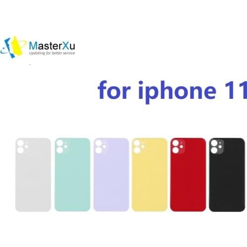 Original New AAA++ High Quality Big Hole Back Glass For iPhone 11 Pro Max For A2161 A2220 Rear Glass Broken Parts Replacement
