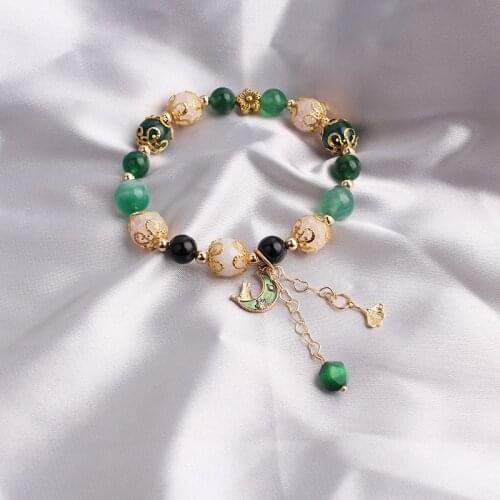 Womens bracelets jewelry natural stone string handmade colorful crystal pentastar multi element a Bracelet wholesale presents