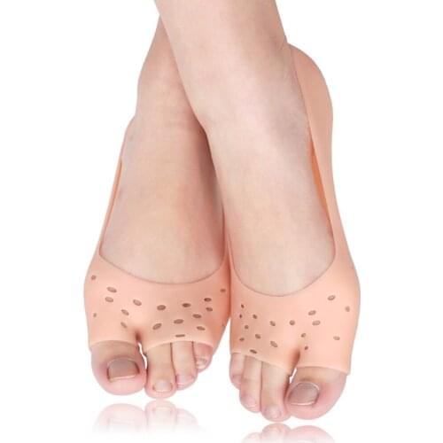 1pair Soft Silicone Moisturizing Gel Socks For Foot Care Protector Relieve Dry Cracked Peeling Heels Shoes Insole Foot Supplies