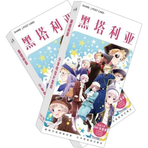 180pcs/Set Anime Axis Power Hetalia Paper Postcard/Greeting Card/Message Card/Birthday Letter Envelope Gift Card