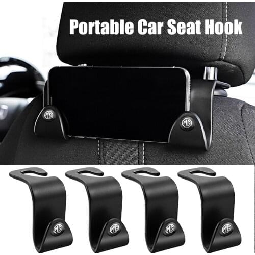2/4Pcs Portable Car Seat Back Hook Holder Hanger Bag Cloth Interior Accessories For Morris Garages MG 6 3 5 7 TF ZR ZS HS GS GT