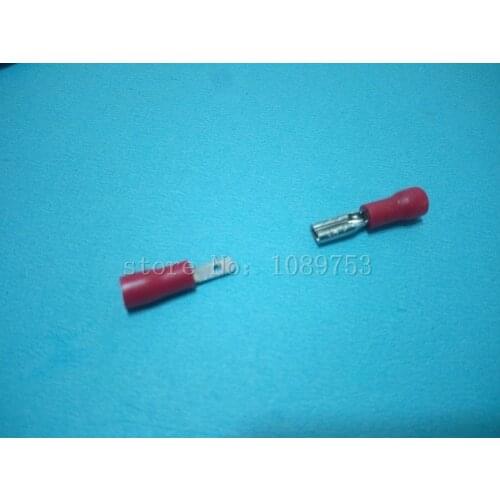 50pcs Red 2.8mm Spade Crimp Terminal 2.8 mm Male Female Pre Insulated Electrical Connectors for 16AWG - 14AWG Wire