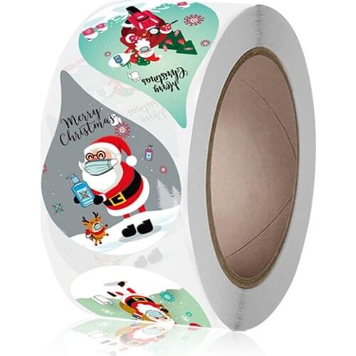 500pcs Christmas Gift Sealing Stickers Thank You Love Design Diary Scrapbooking Stickers Party Gift Decorations Labels