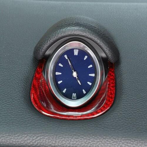 For 2014-21 Maserati Ghibli car interior dashboard clock decoration frame real carbon fiber stickers auto parts
