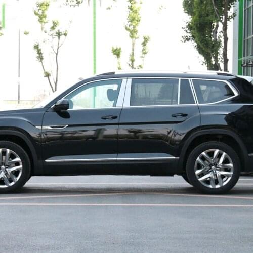 Stainless steel car window trims for Volkswagen Atlas 2017 2018 volkswagen Teramont