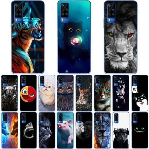 For VIVO X60 Pro Plus Case Wolf Silicon TPU Fundas for VIVO X60 Pro 5G Cat Animal Shell Bag Housing Phone Cases