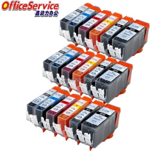 18X PGI-520 CLI-521 CLI521 PGI520XL Compatible ink Cartridge For Canon PIXMA MP980 MP990 IP3600 inkjet printer