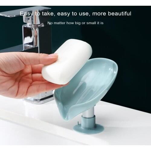 Soap Dish Holder Leaf Shape with Diversion Hole 45 Scientific Angle Holder Box Shower Soap Holder Dish Storage Plate Gadgets