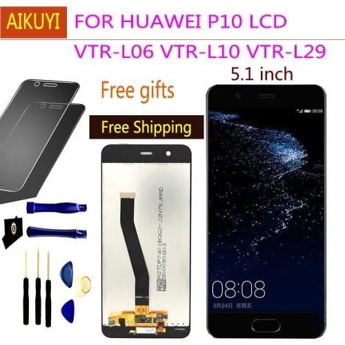 FOR Huawei P10 LCD Display Touch Screen Digitizer Assembly VTR-L09 VTR-L10 VTR-L29 For 5.1" Huawei P10 LCD With Frame Replacemen