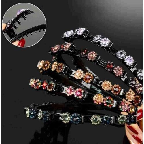 Double Bangs Hairstyle Hairpin Hair Clip Non-Slip Hairband Rhinestone Headband Women Hair Bands Hoop Claws Clips Accessories