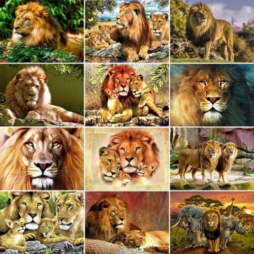 Evershine Diamond Painting Lion Full Square Drill Cross Stitch Mosaic Diamond Embroidery Animals Rhinestone Pictures Home Decor