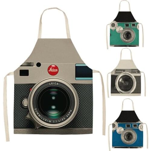 Classic camera pattern apron cooking smock apron dress apron kitchen baking accessories aprons for woman apron for men custom