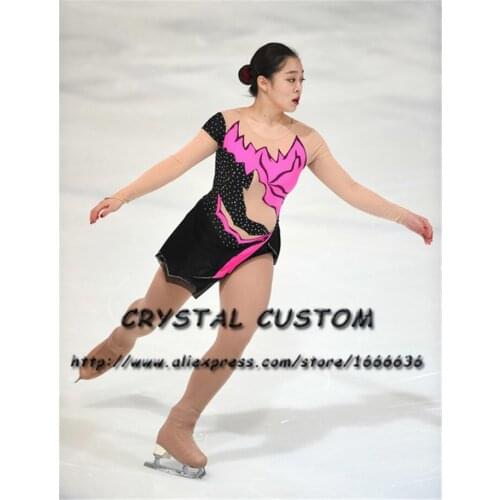 Crystal Custom Figure Skating Dresses Girls New Brand Ice Skating Dresses For Competition DR4519
