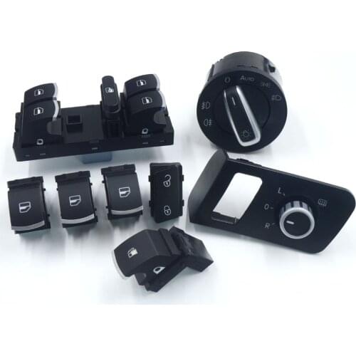 Saftey Door Fuel Tank Mirror Fog Lamp Headlight Window Switch Button For Volkswagen VW Touran Caddy 1J4959857B 1T0959851 1T1 959