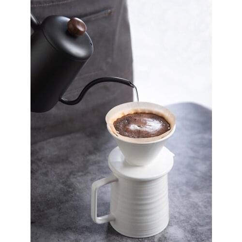 Hand brewing coffee pot coffee brewing appliance drip type v60 coffee filter hand brewing cup home set Ceramic filter cup