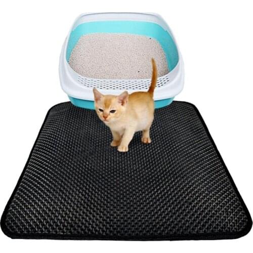 Pet Cat Litter Mat EVA Double Layer Anti Splash Cat Litter Nest Waterproof Bottom Non-slip Pet Litter Mat Layer Coussin Chat