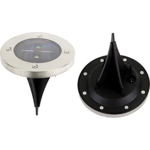 Round 2LED buried lights solar buried lights stainless steel buried lights embedded buried spotlights