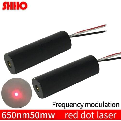 Frequency modulation 650nm 50mw red dot laser module red point positioning pwm driver TTL /ACC double mode 0Hz-30KHz