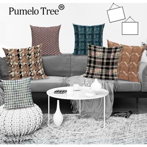 Morocco Geometric Throw Pillows Case Plaid Stripe Flamingo Abstract Linen Square Sofa Printing Pillow Cover Decor Cushion Cases
