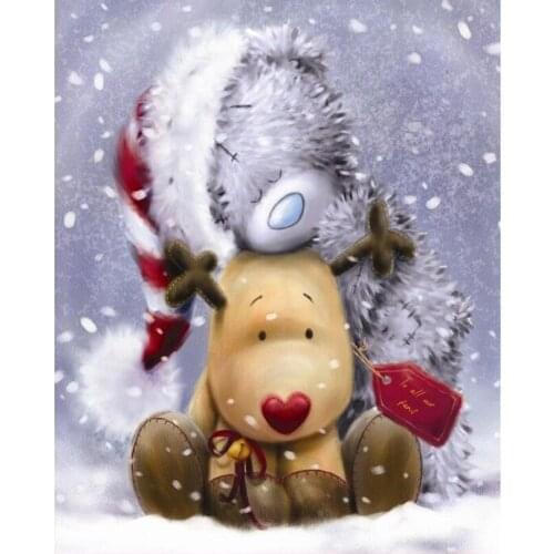 Needlework Diy Square Diamond Painting Kit 5D Diamond Embroidery Cartoon Christmas Full Rhinestone Cross Stitch Diamond mosaic