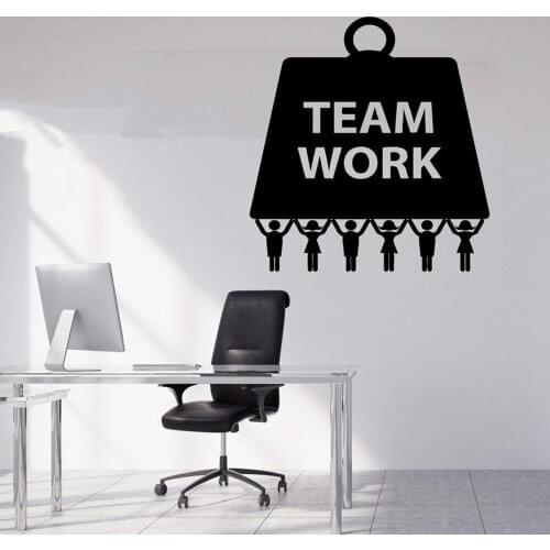 Team Work Wall Decal Office Quote Art Mural Idea Teamwork Vinyl Wall Decoration Window Interior Sticker Modern Decor C149