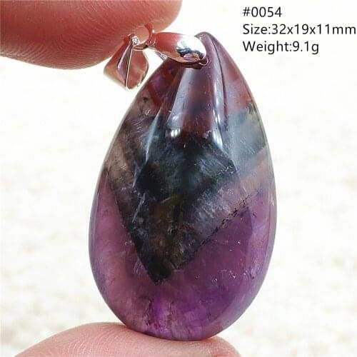 Genuine Natural Auralite 23 Purple Red Pendant Water Drop Women Cacoxenite Canada Crystal Cacoxenite Jewelry AAAAA