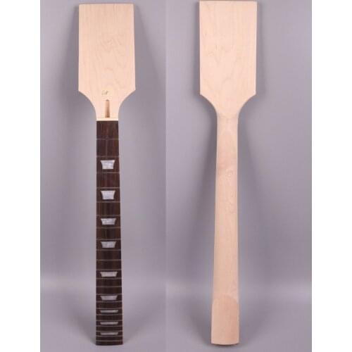 New electric guitar neck 22 fret 24.75 inch maple wood Trapezoid inlay paddle