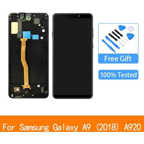 Original 6.3'' Super AMOLED Display For Samsung GALAXY A9 2018 A920 A920F LCD Display Touch Screen Digitizer Assembly