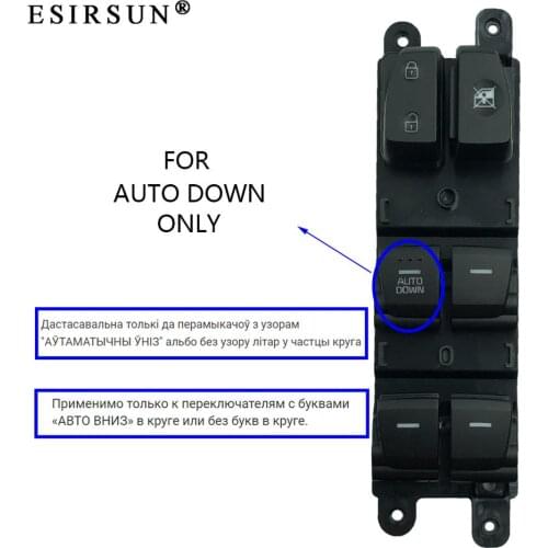ESIRSUN Window Front Left Master Lifter Control Switch Fit For Hyundai IX25 Creta ,93570-C91004X,93570C91004X