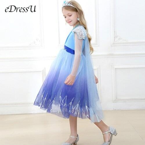 Embroidery Dress Summer Princess Dress Gradient Color Children Evening Party Dress Junior Bridesmaid Dress XXYJ-5
