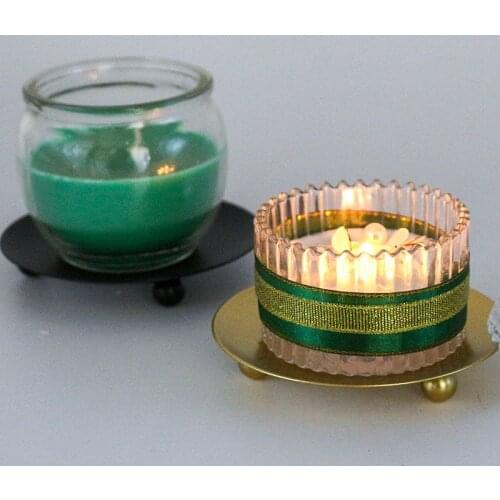 Mini Nordic Golden Wrought Iron Candle Holder Creative Simple Geometric Romantic Candle Cup Dining Table Decoration home decor