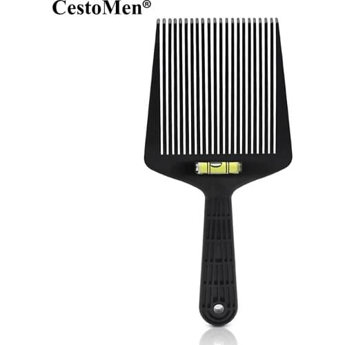 CestoMen Hair Trimming Accessories Bubble Clipper Comb Barber Styling Tools Anti-Slide Handle Plastic Flat Top Comb Haircut Tool