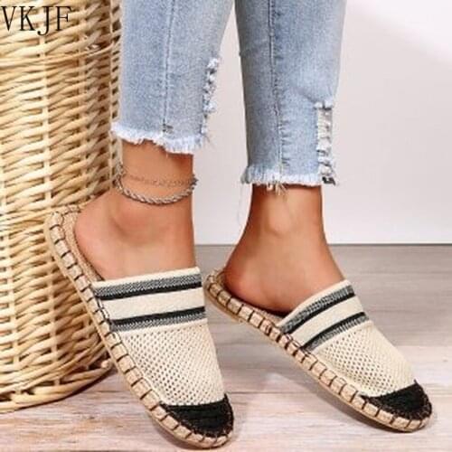 Woman Slippers Color Matching Platform Ethnic Flat Shoes Woman Comfortable Casual Fashion Sandals Female 2021 Summer New