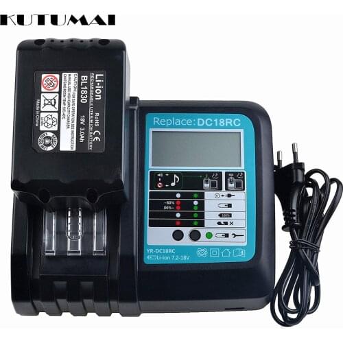 Replace DC18RC Li-Ion Battery Charger For Makita 18V BL1815 BL1820 BL1830 BL1840 BL1850 BL1860 BL1415 BL1420 BL1430 BL1440