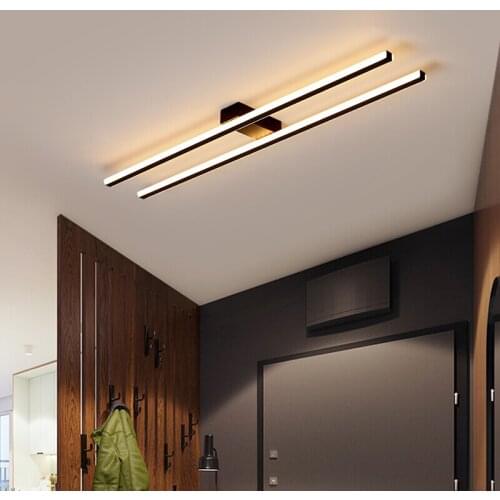 Modern Led Acrylic Ceiling Lights For Bedroom Round Simple Indoor Lamp Lighting Fixtures Luminaria Black Color Lights