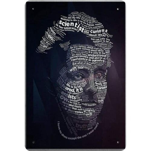 Woman of Science Retro Metal Tin Sign Plaque Poster Wall Decor Art Shabby Chic Gift Suitable 12x8 Inch