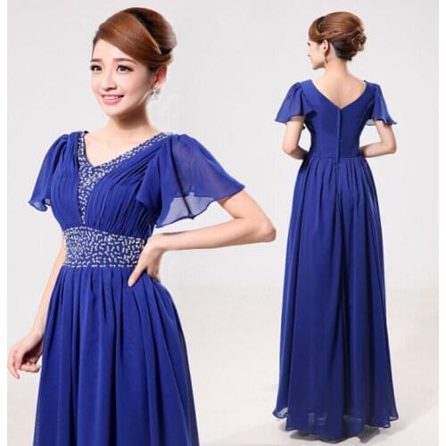 2020 long full length fuschia hot pink and black v neck woman chiffon bridesmaid dresses xxl dress sleeves brides maid B2258