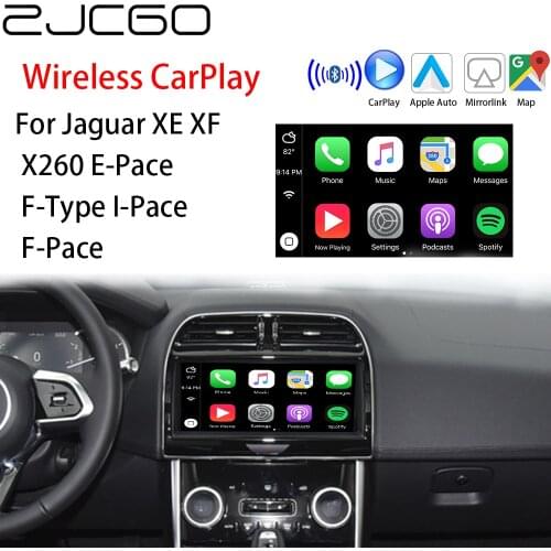ZJCGO Wireless Apple CarPlay Android Auto interface adapter BOX For Jaguar XE XF X260 E-Pace F-Type I-Pace F-Pace