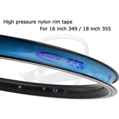 1 pcs 16 inch 349 Rim tape For Brompton Folding Bike inner tube pad 22 mm width High pressure nylon 18 inch 355