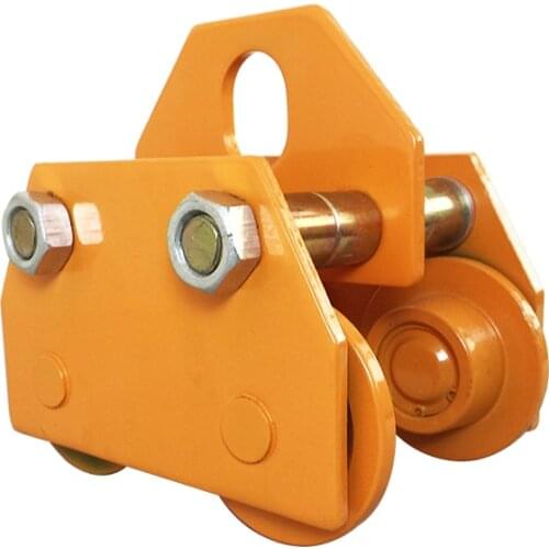 1 Ton Plain trolley manual hand Push beam monorail trolley lifting chain hoist chain block crane lifting sling