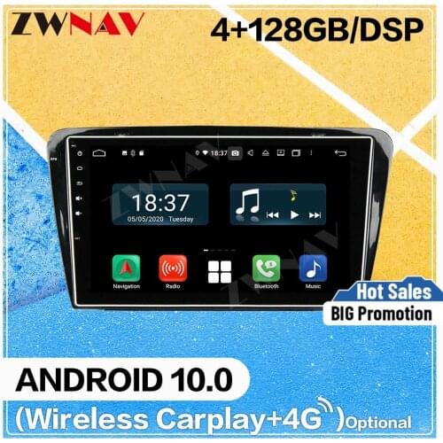 128GB DSP Carplay Android 10 Screen Multimedia DVD Player for Skoda Octavia 2014 2015 GPS Navi Auto Audio Radio Stereo Head Unit