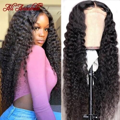 Deep Wave Lace Front Human Hair Wigs For Women Brazilian Human Hair Wigs Pre Plucked Hairline Ali Annabelle 13x4 Lace Front Wig